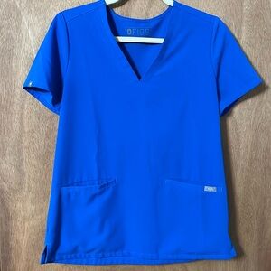 FIGS Three-Pocket Casma Scrub Top - Royal Blue